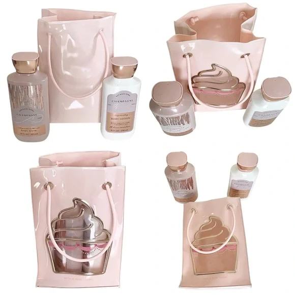 Bath & Body Works Champagne Toast Body Wash & Lotion Full Size Set with Tote - Picture 2 of 11